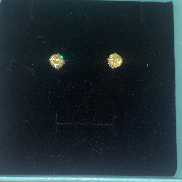 None Jewelry - Radiant Yellow Gemstone Earrings